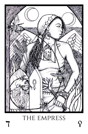 Empress-Tabula-Mundi-Tarot-black-white-version Empress Tabula Mundi Tarot black white