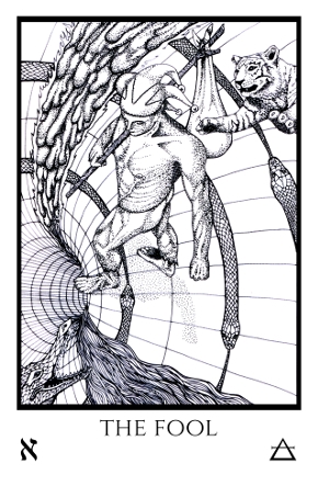 Fool-Tabula-Mundi-Tarot-black-white-version Fool Tabula Mundi Tarot black white