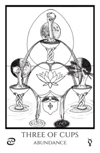 bordered BW 3 of Cups