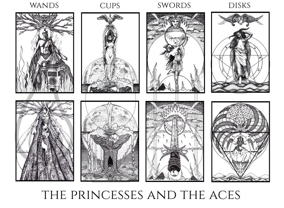 Aces and Princesses with suit symbols